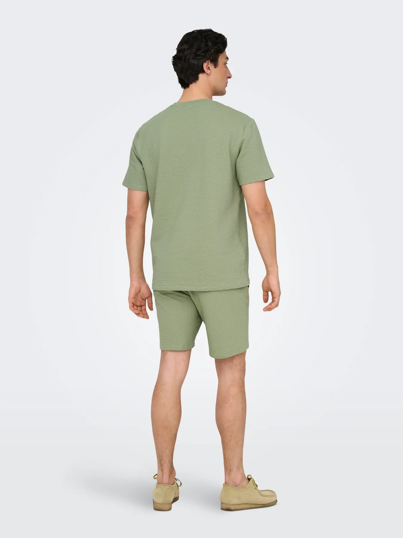 Only and Sons miesten t-paita, K KIAN REG SEERSUCKER SS TEE Seagrass - Image 3