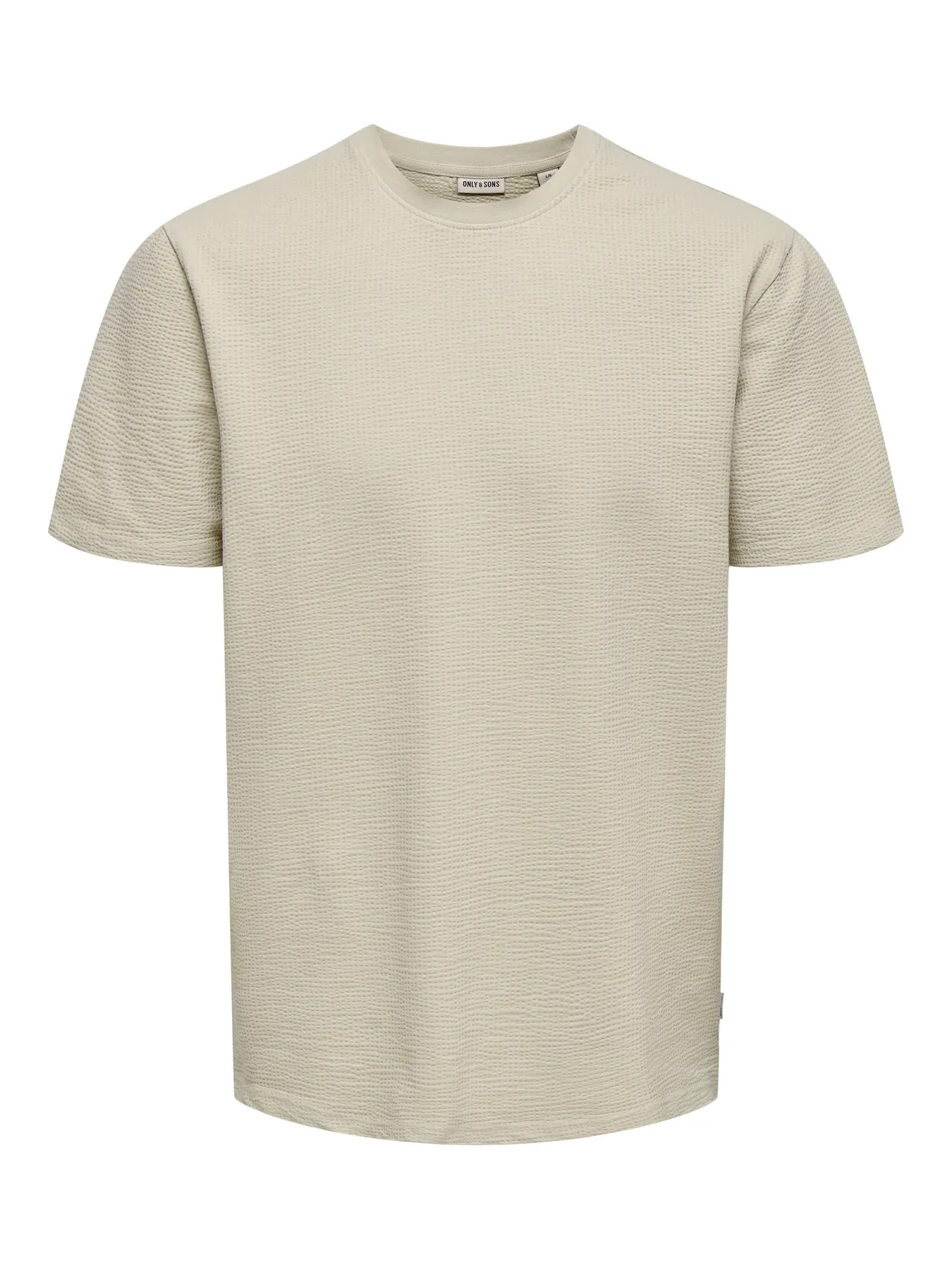 Only and Sons miesten t-paita, K KIAN REG SEERSUCKER SS TEE Silver Lining - Image 3