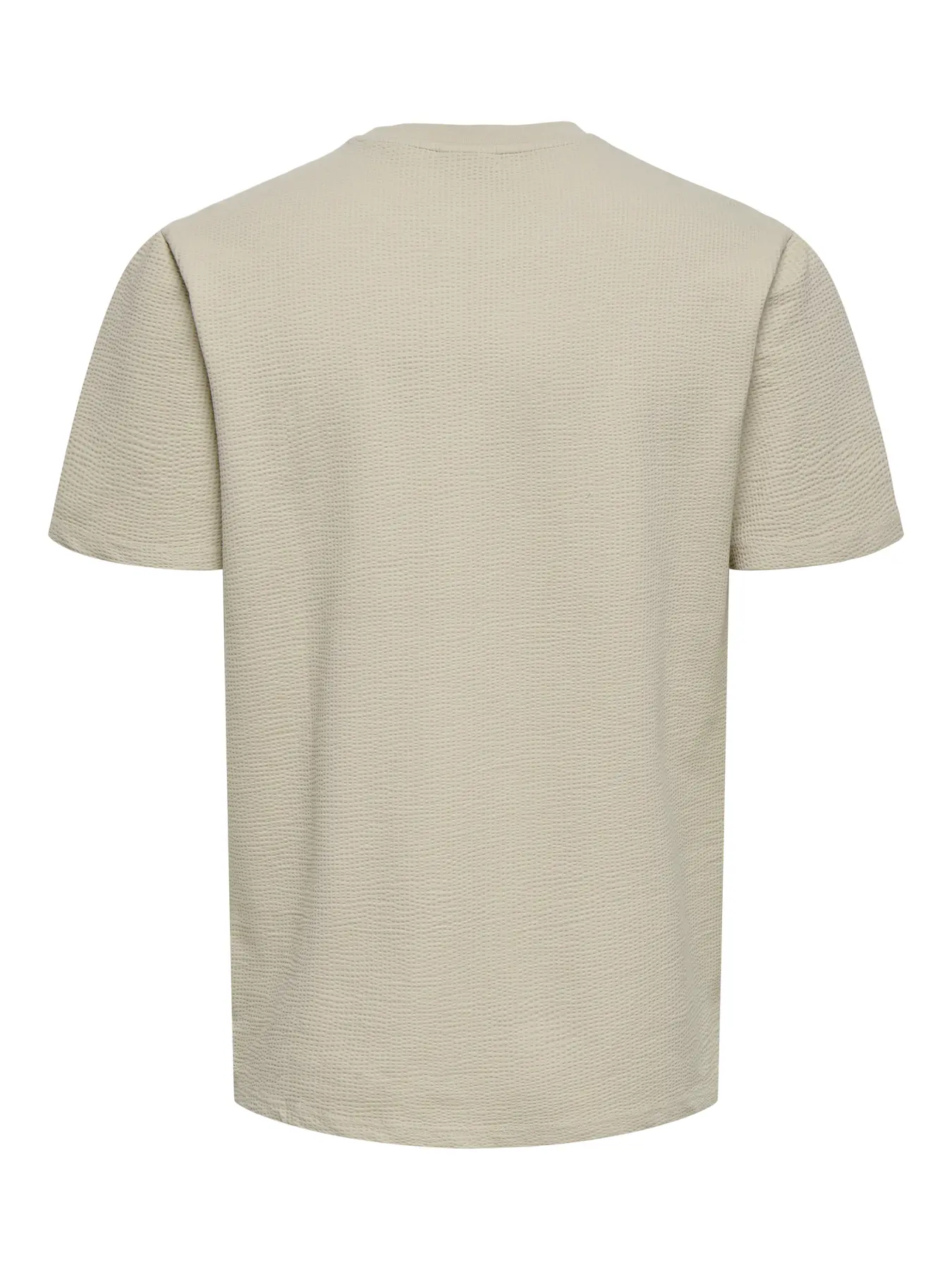 Only and Sons miesten t-paita, K KIAN REG SEERSUCKER SS TEE Silver Lining - Image 4