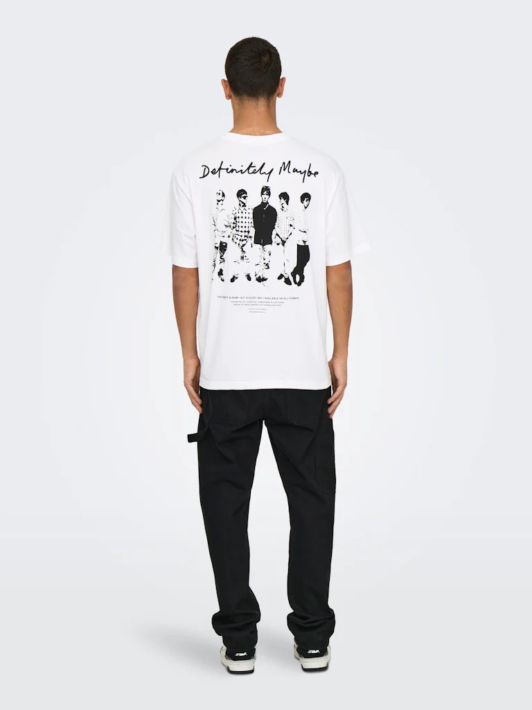 Only and Sons miesten t-paita, OASIS SS RLX TEE Valkoinen - Image 2