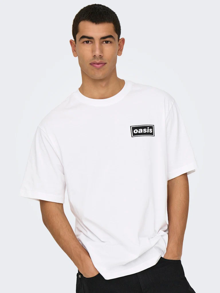 Only and Sons miesten t-paita, OASIS SS RLX TEE Valkoinen - Image 4