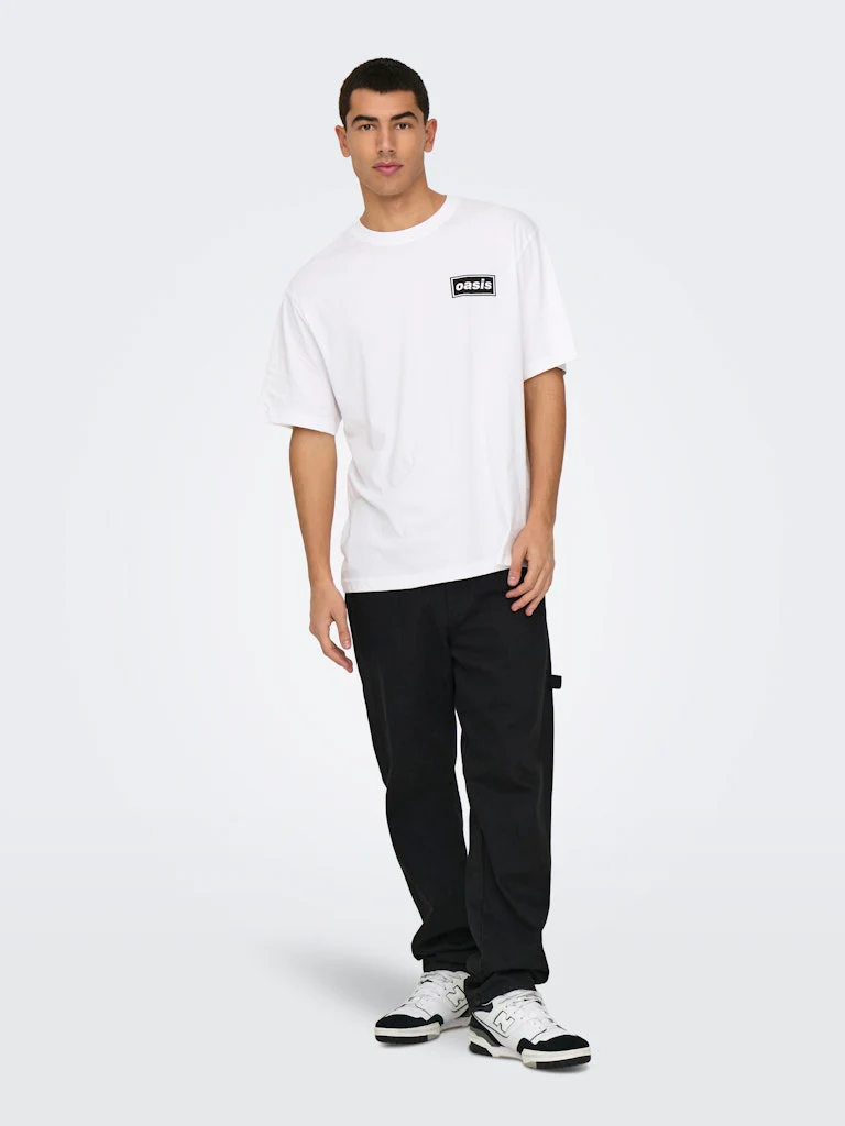 Only and Sons miesten t-paita, OASIS SS RLX TEE Valkoinen - Image 5