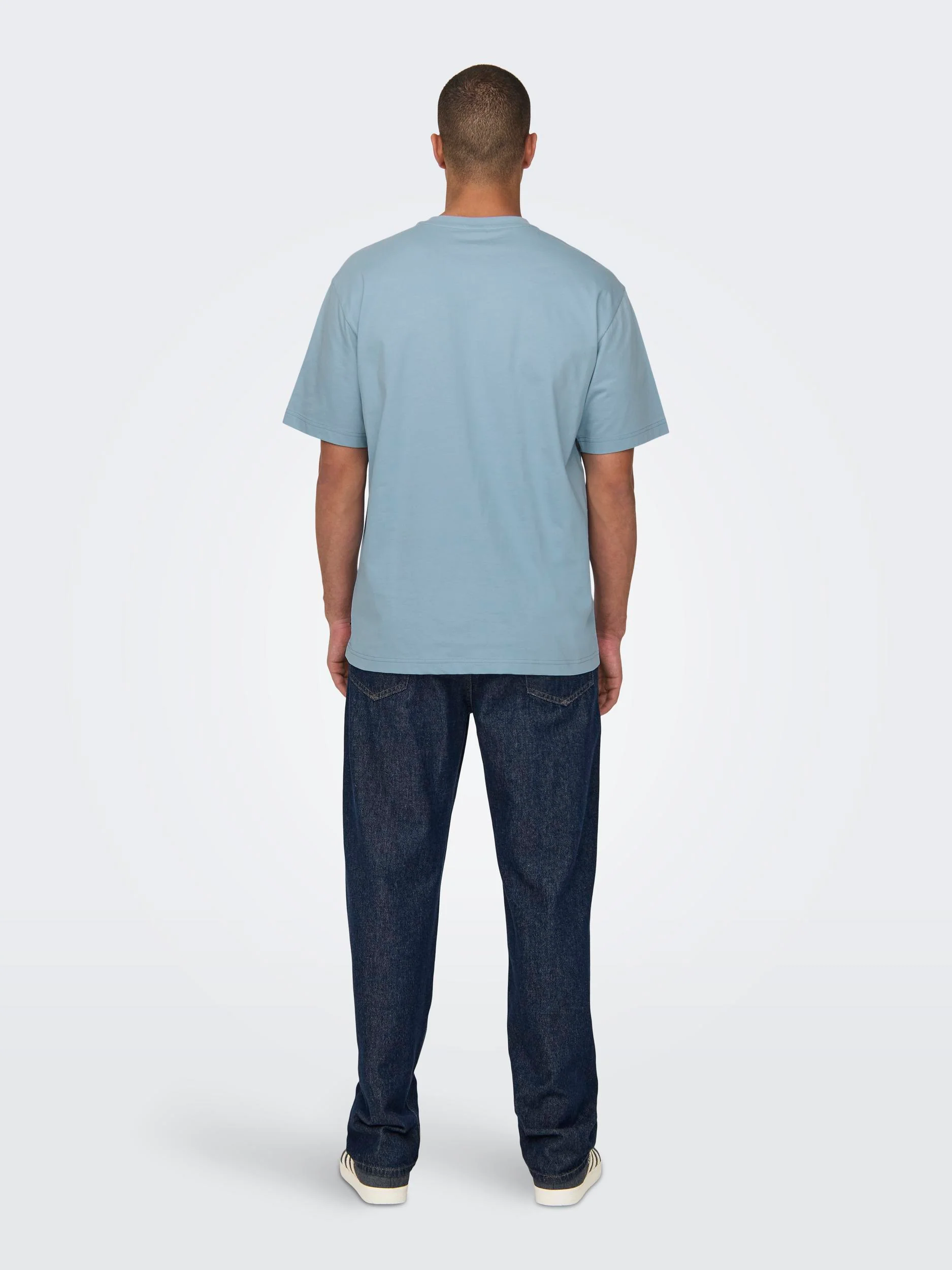 Only and Sons, Miesten T-Paita, Onsfred Rls Ss Tee Noos Vaaleansininen - Image 2