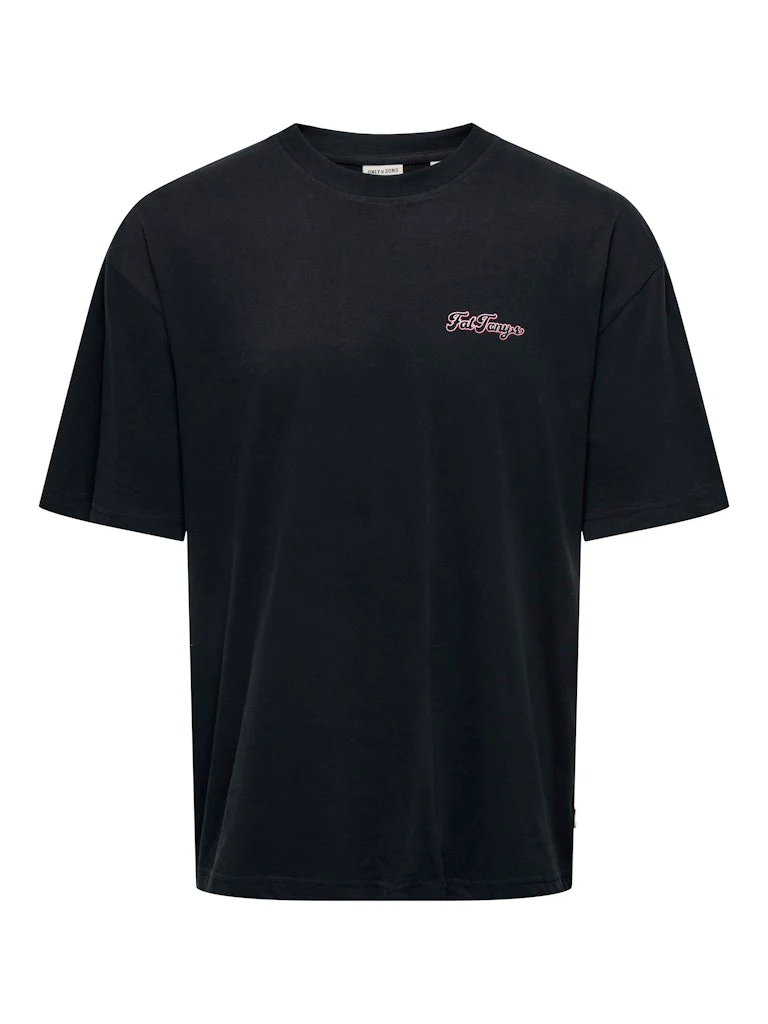Only and Sons Miesten T-Paita, Onsmalik Caseys Loose SS Tee Black