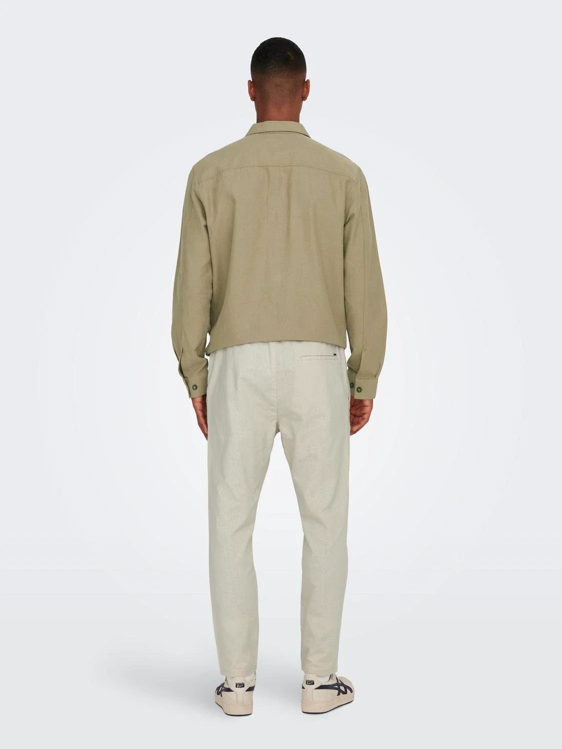 Only and Sons pellavahousut, LINUS CROP Beige - Image 2