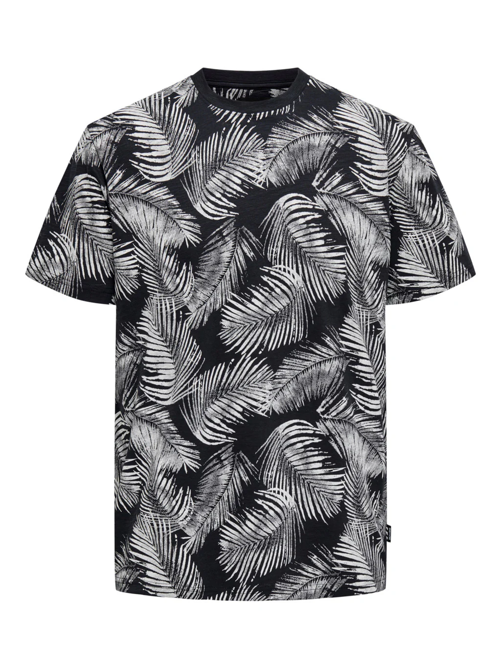 Only and Sons t-paita, PERRY REG LEAF Sininen Kuosi