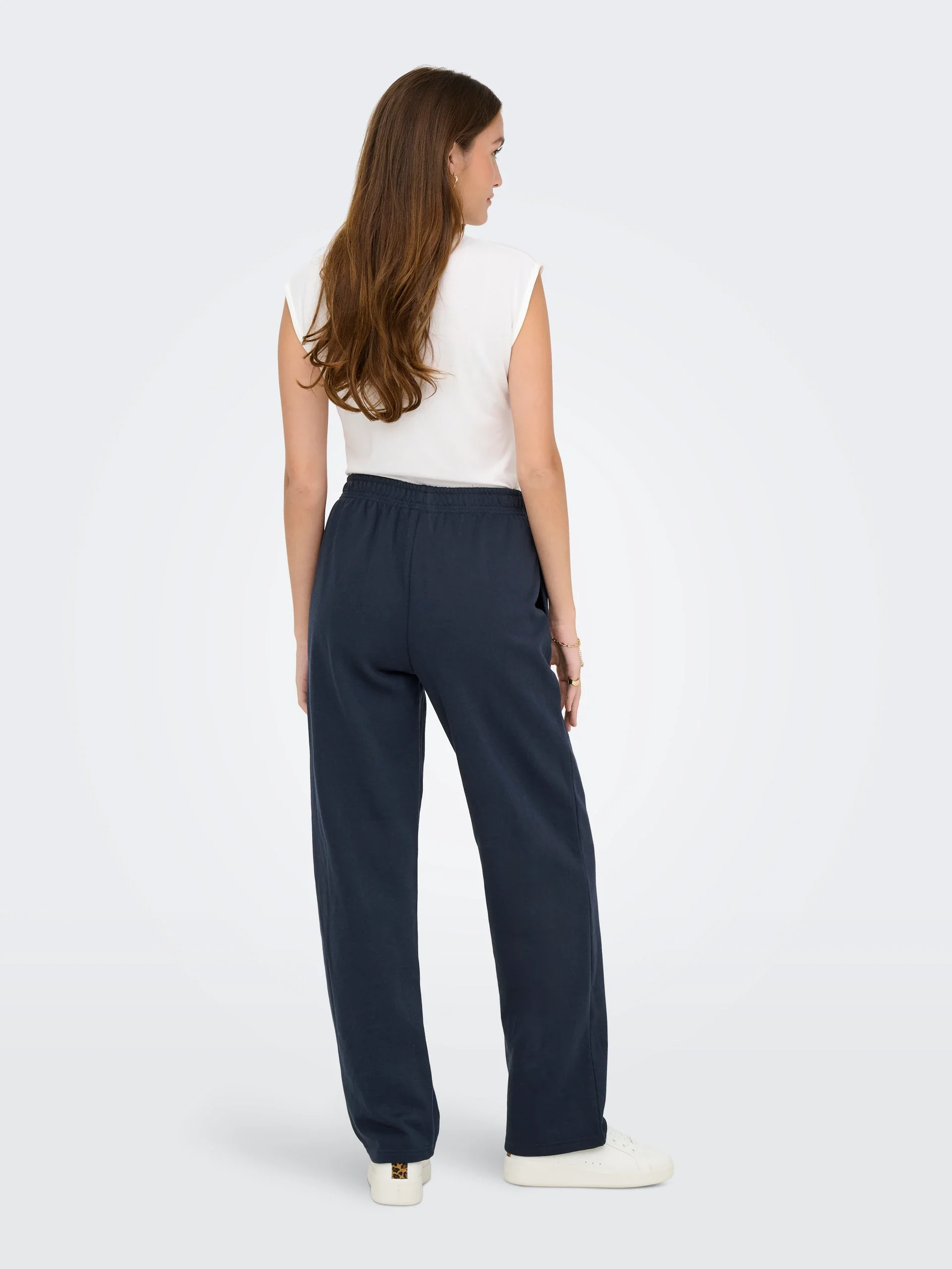 Only Naisten Collegehousut, Onldaze Straight Pants Noos Tummansininen - Image 4
