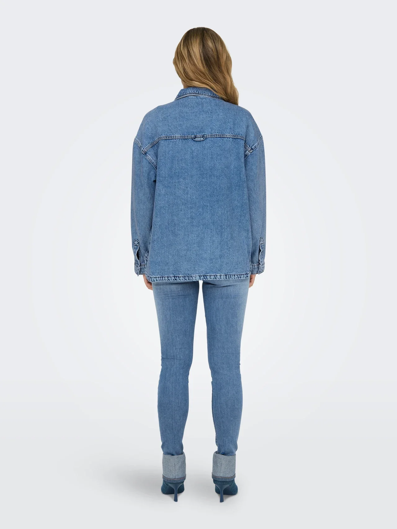 Only Naisten Farkkupaita, ONLEMMIE L/S SHIRT MB DNM AZ NOOS Indigo - Image 2