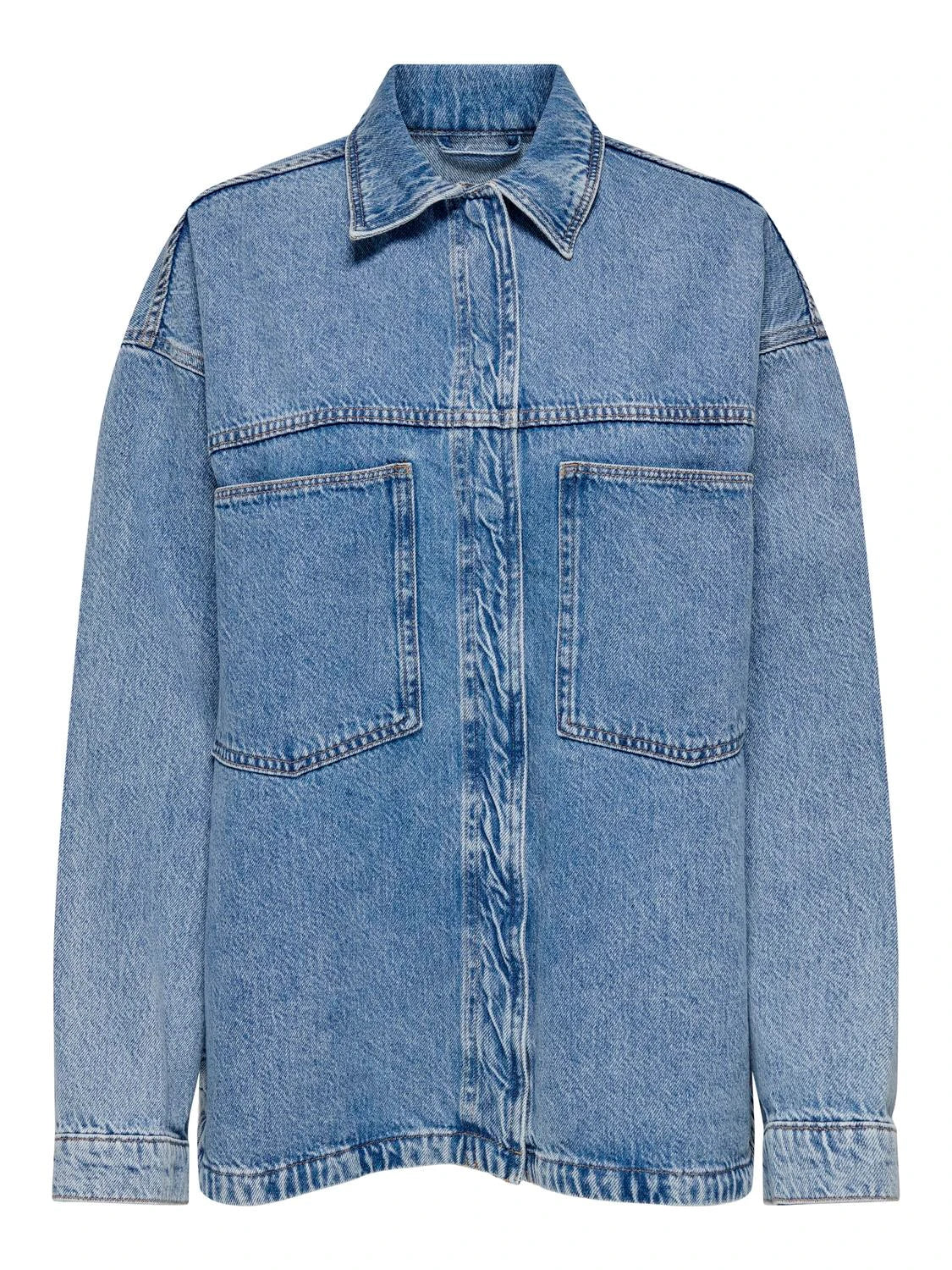 Only Naisten Farkkupaita, ONLEMMIE L/S SHIRT MB DNM AZ NOOS Indigo - Image 3