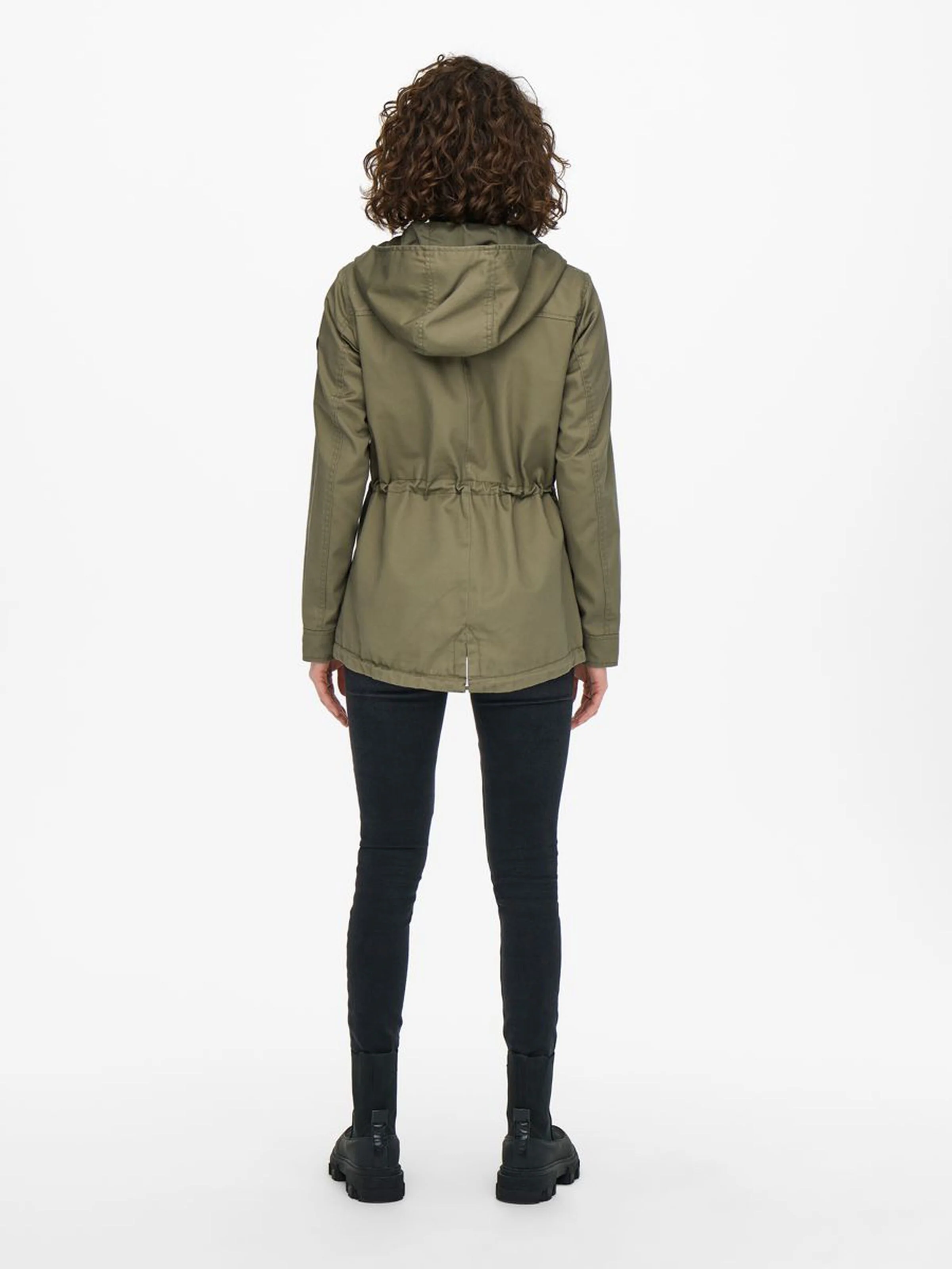 Only, Naisten Kevättakki, Lorca Canvas Parka  Armeijanvihreä - Image 2