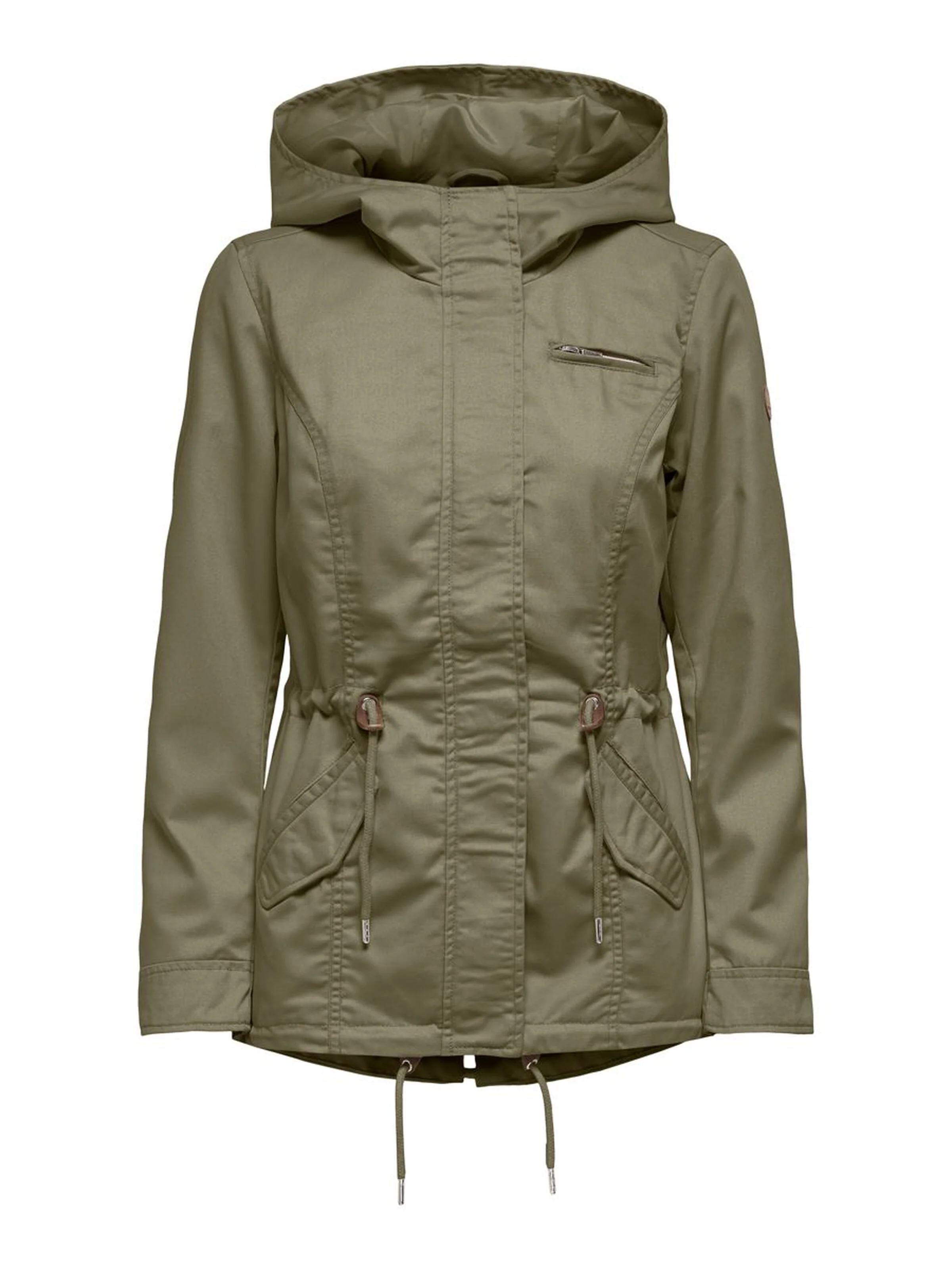 Only, Naisten Kevättakki, Lorca Canvas Parka  Armeijanvihreä - Image 3