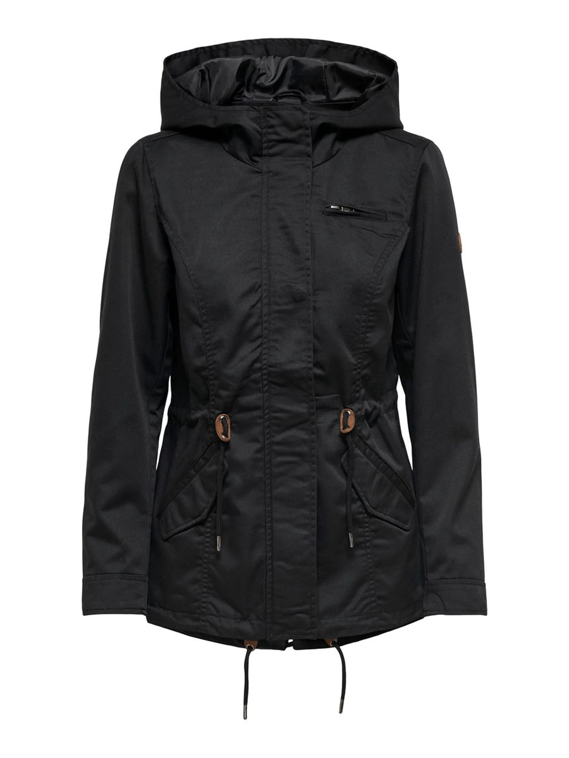 Only, Naisten Kevättakki, Lorca Canvas Parka  Musta - Image 3