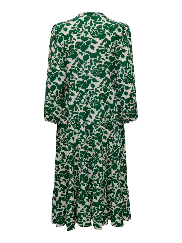 Only naisten mekko, ONLMILANA 7/8 DRESS WVN Vihreä Kuosi - Image 4