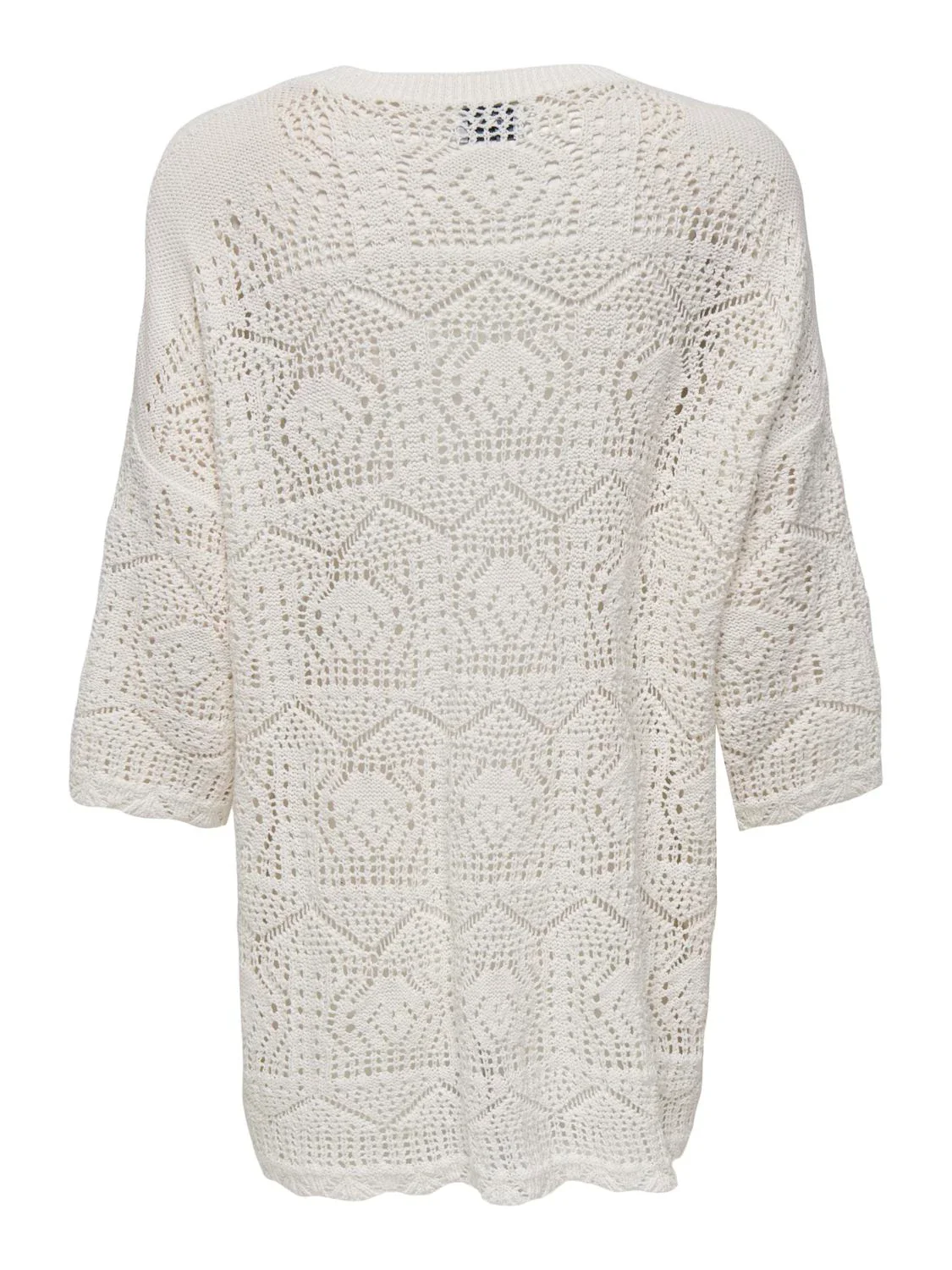 Only naisten neulepusero, ONLBEA LIFE 3/4 LOOSE O-NECK NCA KNT Luonnonvalkoinen - Image 2