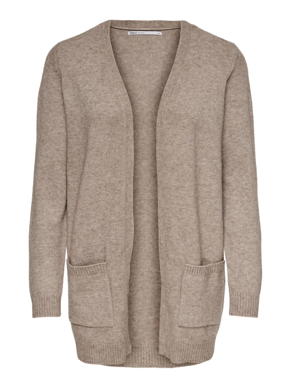 Only Naisten Neuletakki, Lesly Ls Open Cardigan Vaalea Beige - Image 3