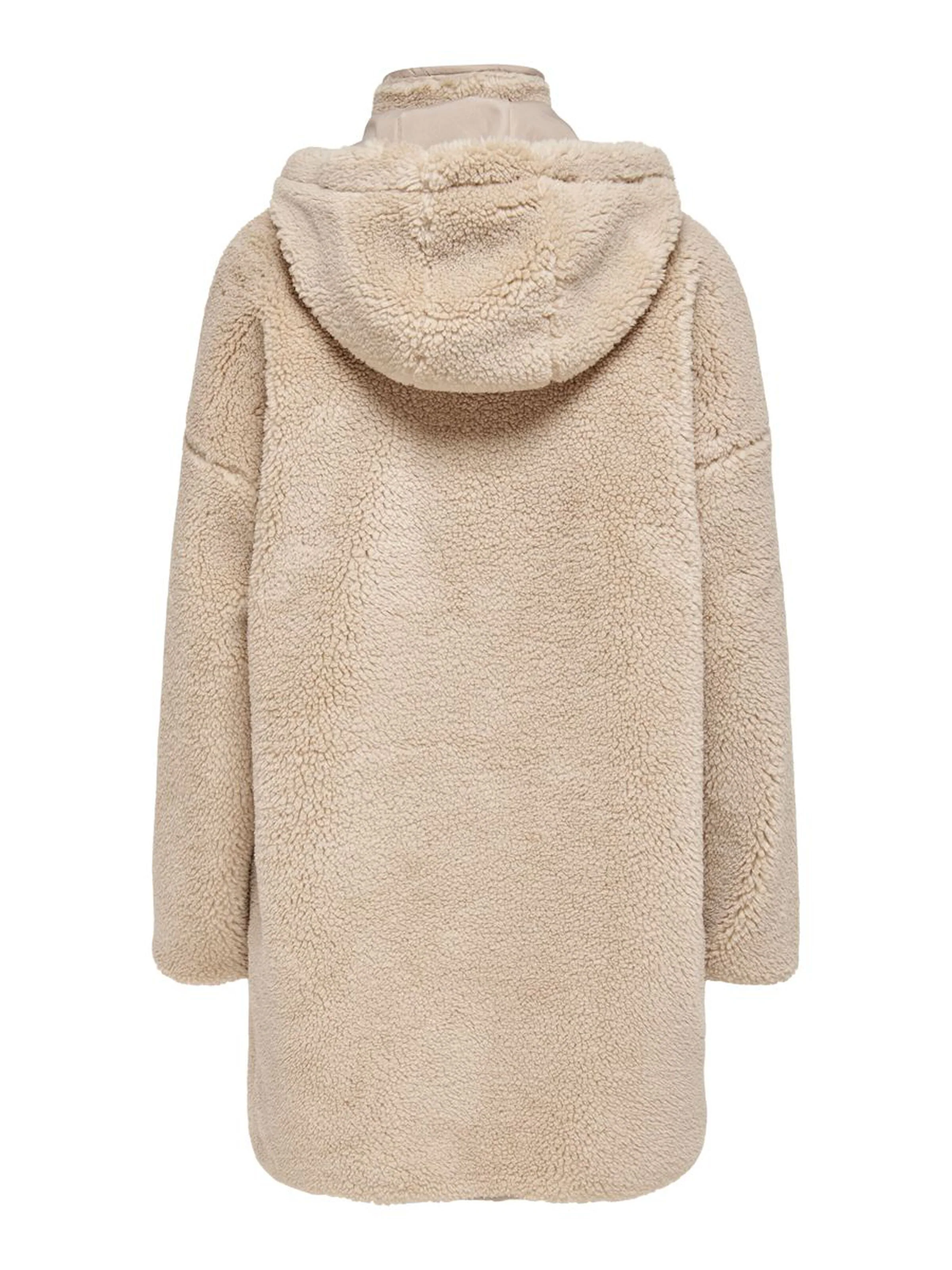Only Naisten Teddytakki ONLSASCHA SHERPA JACKET CC OTW Luonnonvalkoinen - Image 4