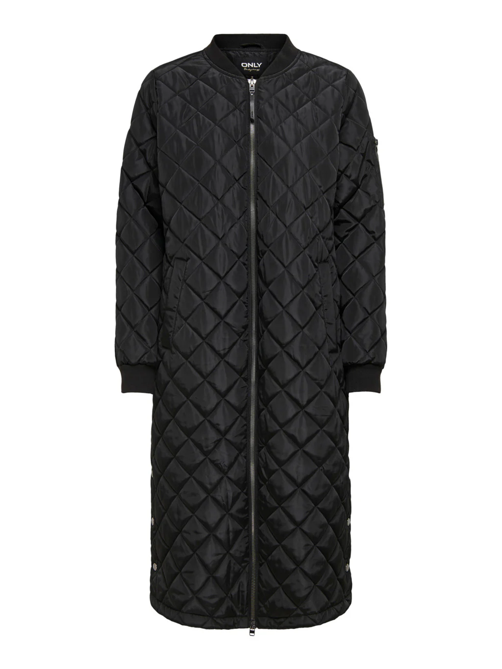 Only Naisten Tikkitakki ONLJESSICA X-LONG QUILTED COAT NOOS Musta - Image 3
