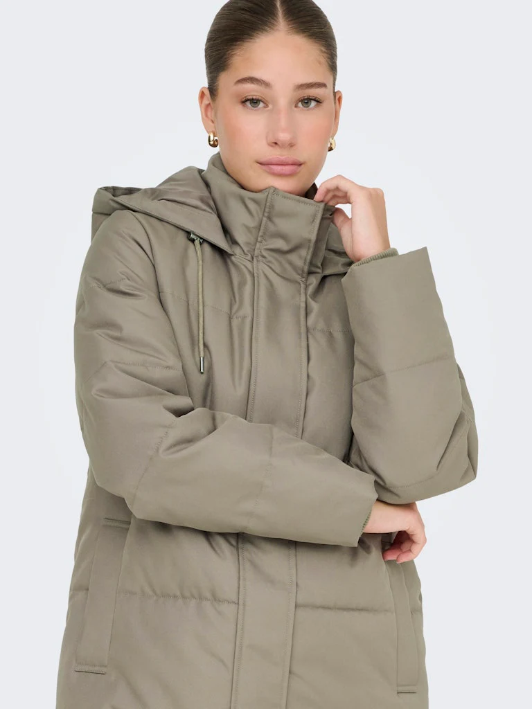 Only naisten toppatakki, ONLIRENE PUFFER COAT Kaakaonruskea - Image 3