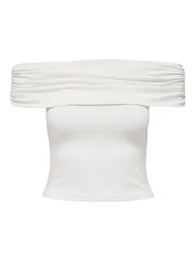 Only naisten toppi,ONLLIVELOVE S/L OFF SHOULDER TOP Luonnonvalkoinen - Image 3
