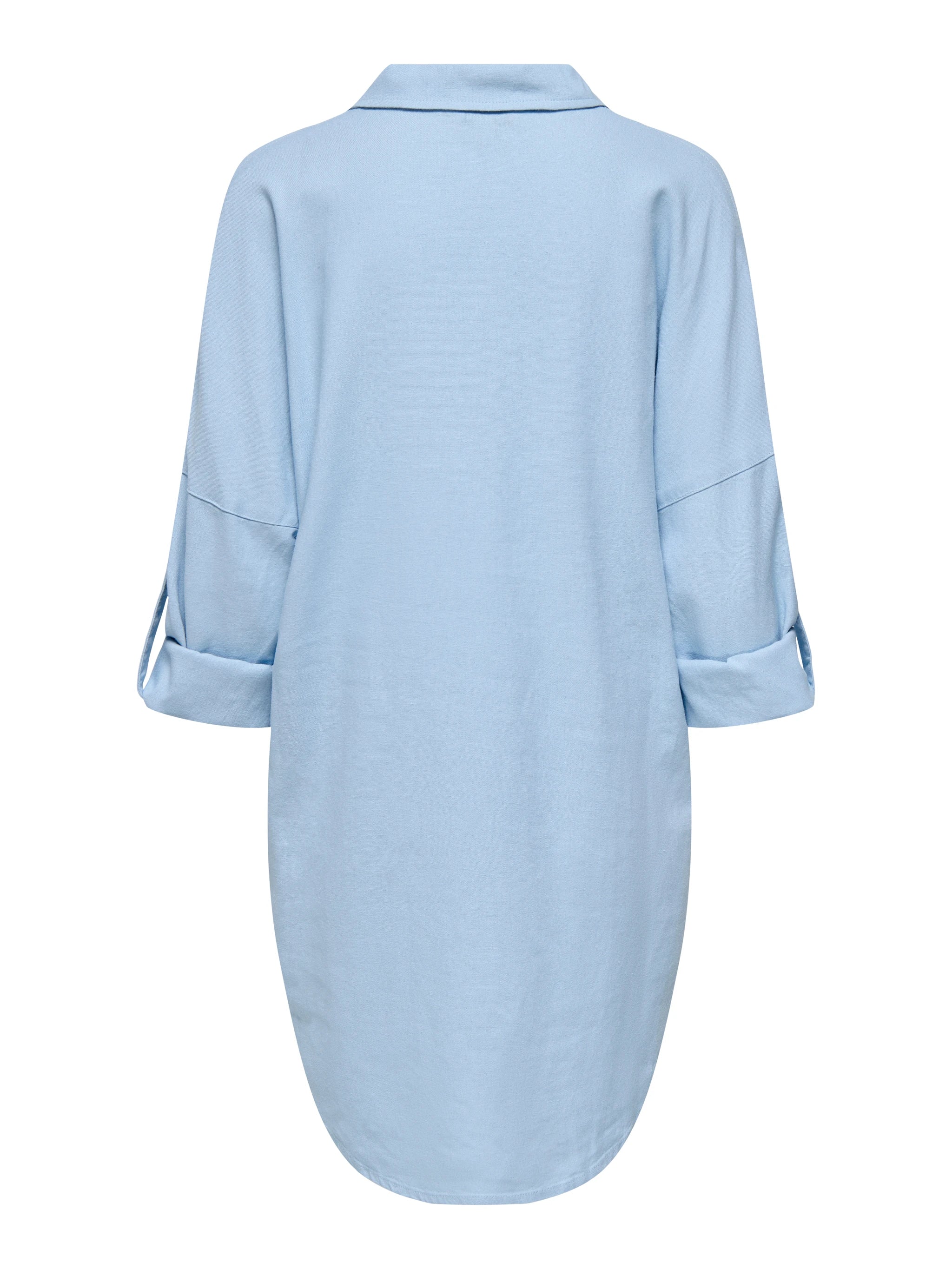 Only naisten tunika, ONLCARO 3/4 LINEN BL TUNIC CC PNT Vaaleansininen - Image 4