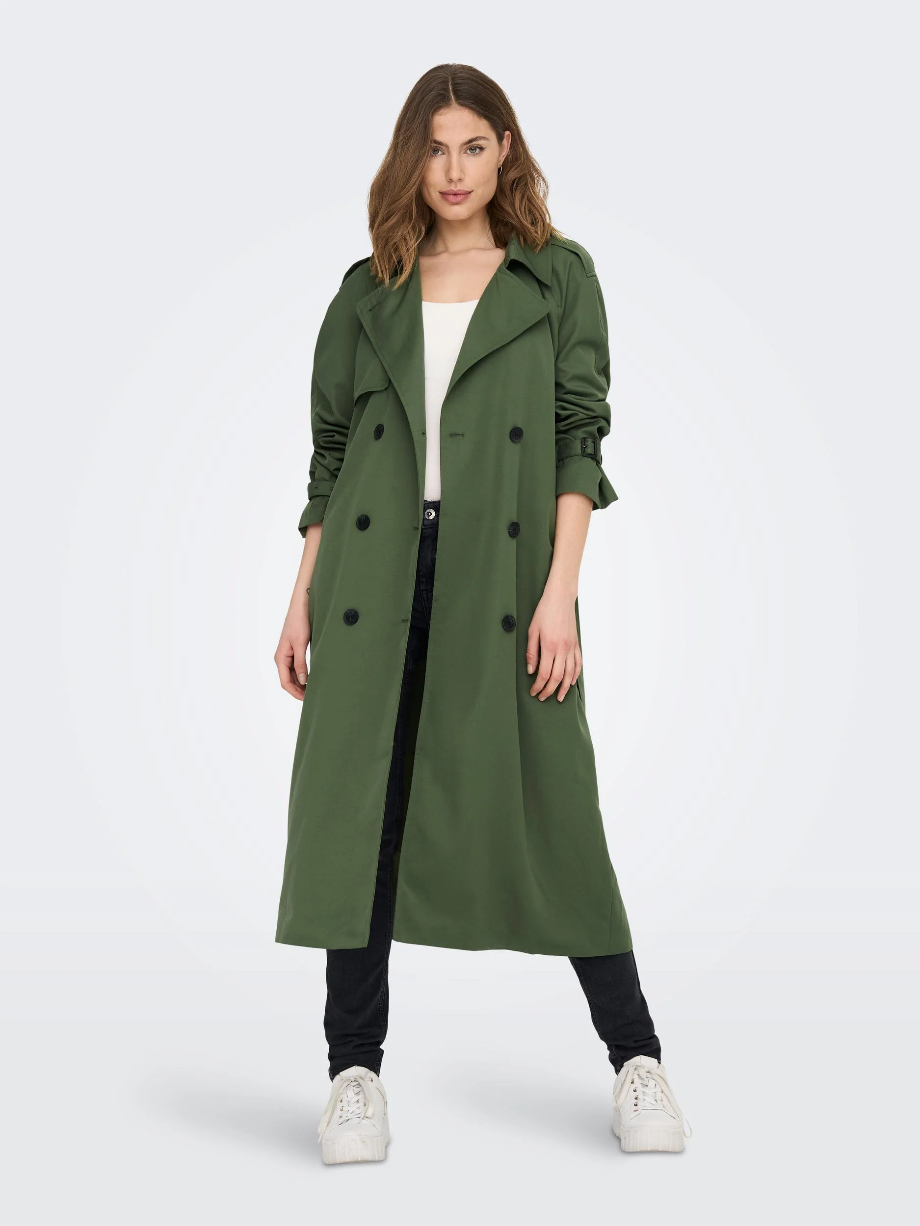 Only trenssi, ONLCHLOE TRENCHCOAT DOUBLE B. OTW Armeijanvihreä - Image 5