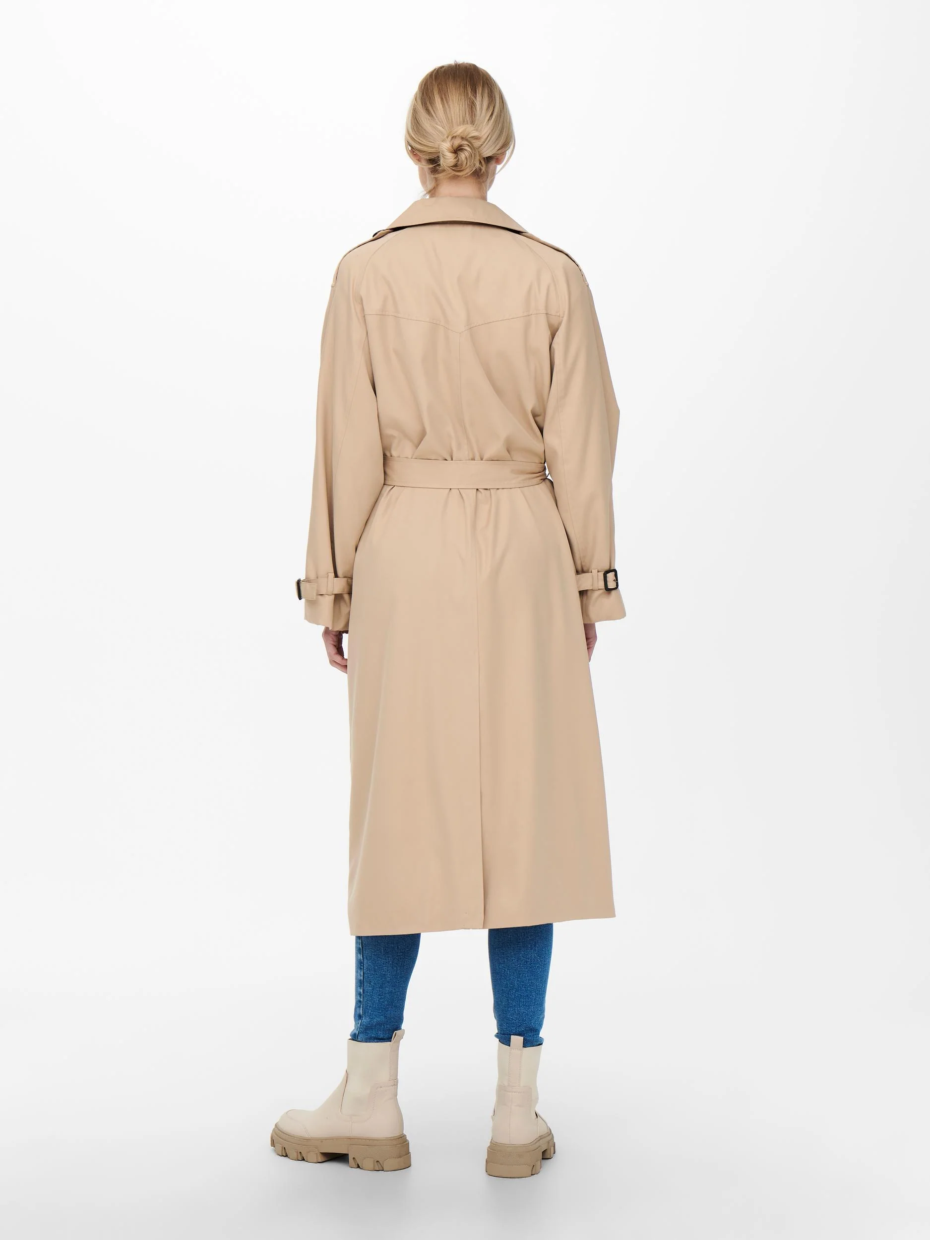 Only trenssi, ONLCHLOE TRENCHCOAT DOUBLE B. OTW Vaalea Beige - Image 2