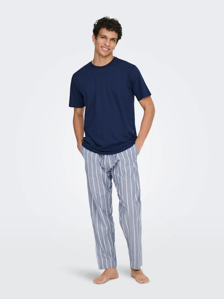 Only and Sons miesten pyjamasetti ONSBILLIE PANT LOUNGE GIFTBOX, Pageant Blue - Image 7