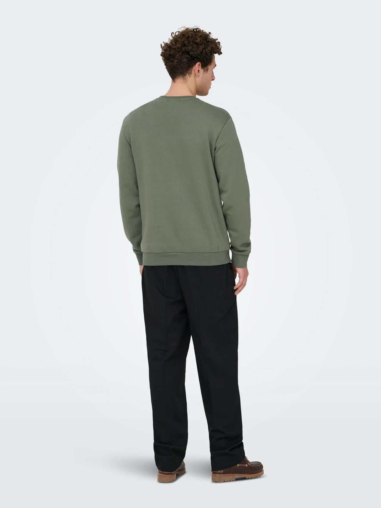 Only and Sons miesten collegepaita ONSCERES Crew Neck, vihreä - Image 2