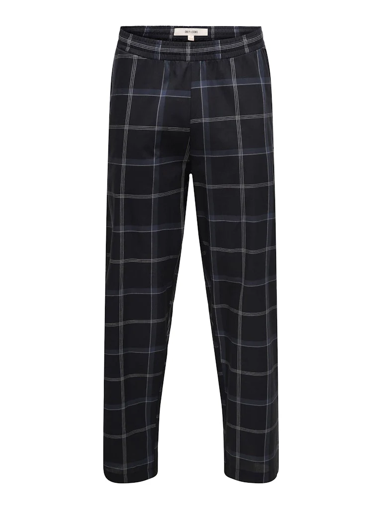 Only and Sons miesten pyjamahousut, ONSFEDERICO LOUNGEWEAR PANTS Black