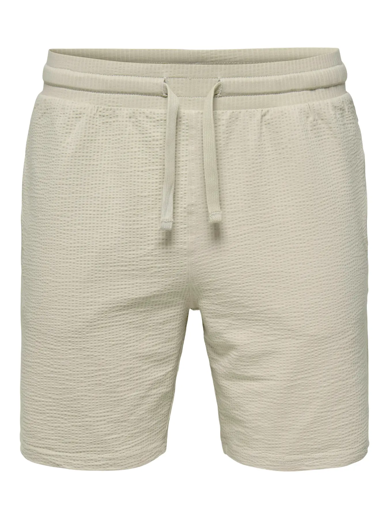 Only and Sons miesten shortsit ONSKIAN Life Reg Seersucker Shorts, silver lining - Image 3