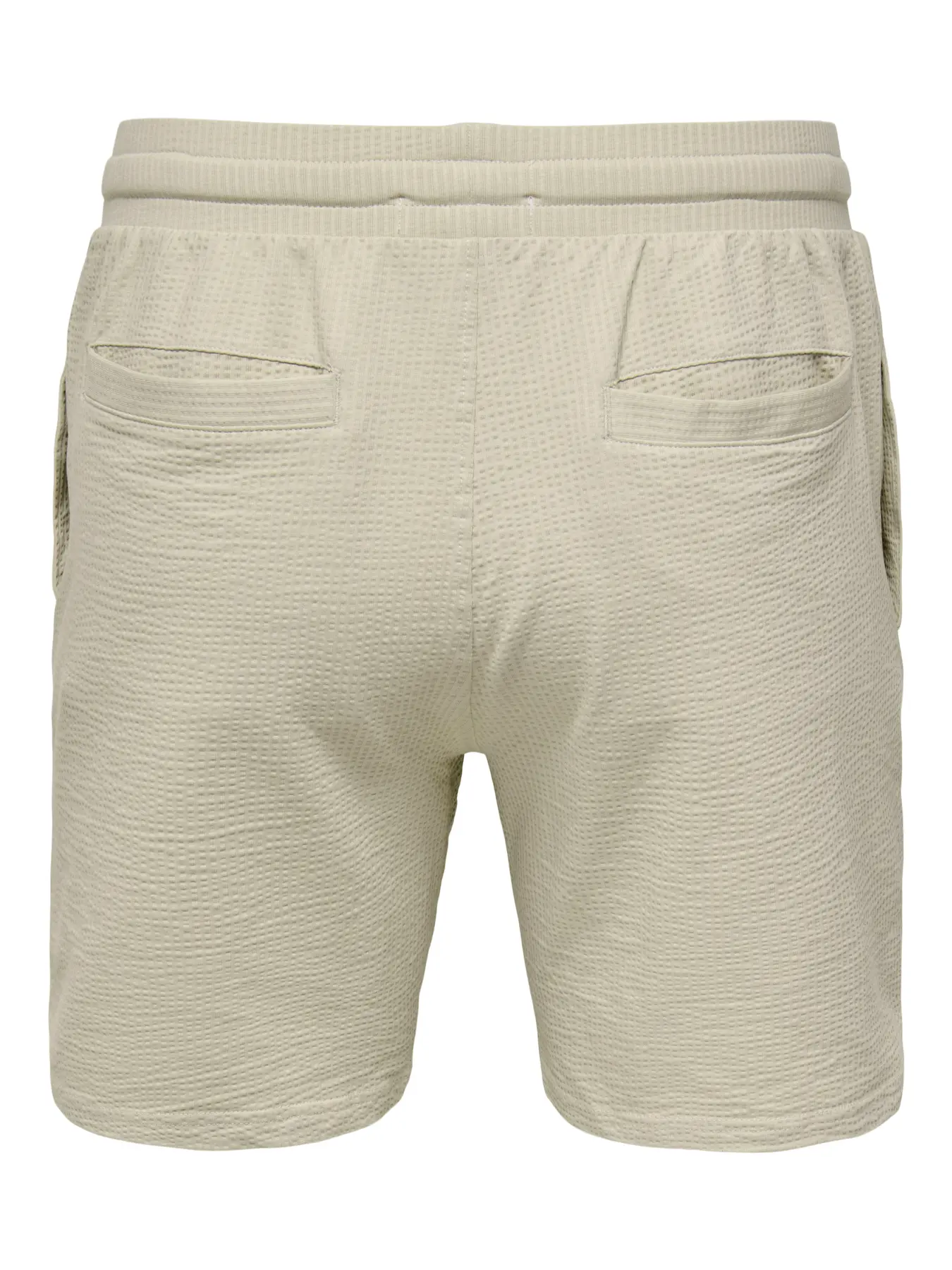 Only and Sons miesten shortsit ONSKIAN Life Reg Seersucker Shorts, silver lining - Image 4
