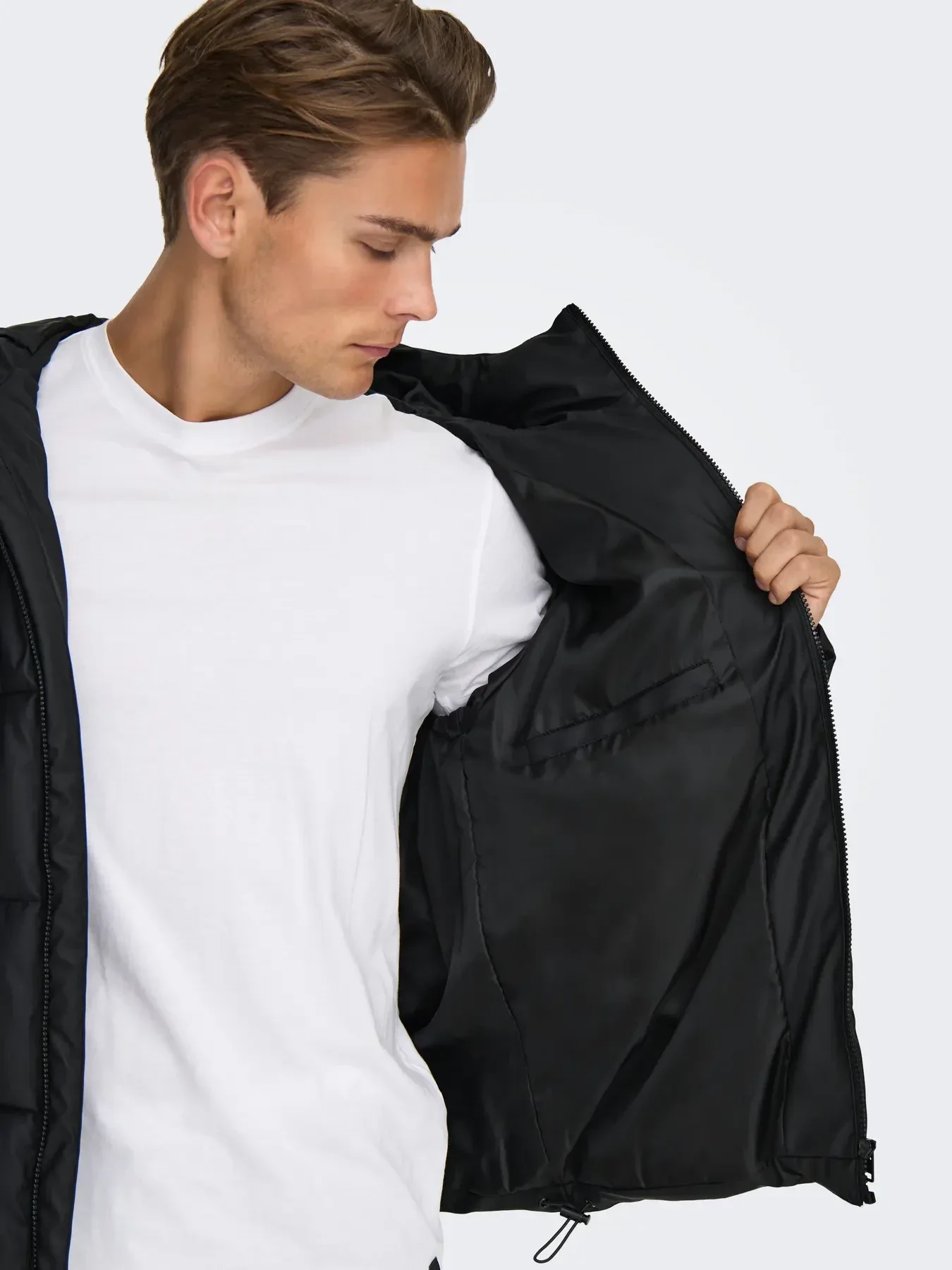 Only and Sons miesten takit ONSMICHAEL WATER REP. PUFFER OTW, musta - Image 6