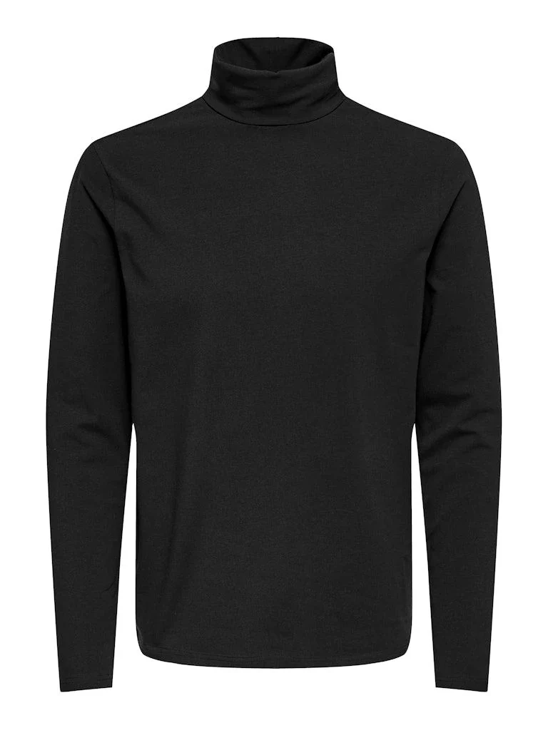 Only and Sons miesten roll neck ONSMICHAN LS ROLLNECK, musta - Image 2