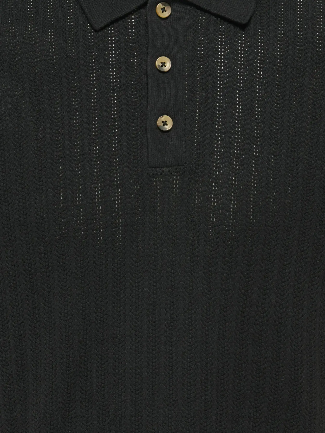 Only and Sons miesten paita ONSMOON REG 12 SS Polo Knit, musta - Image 3