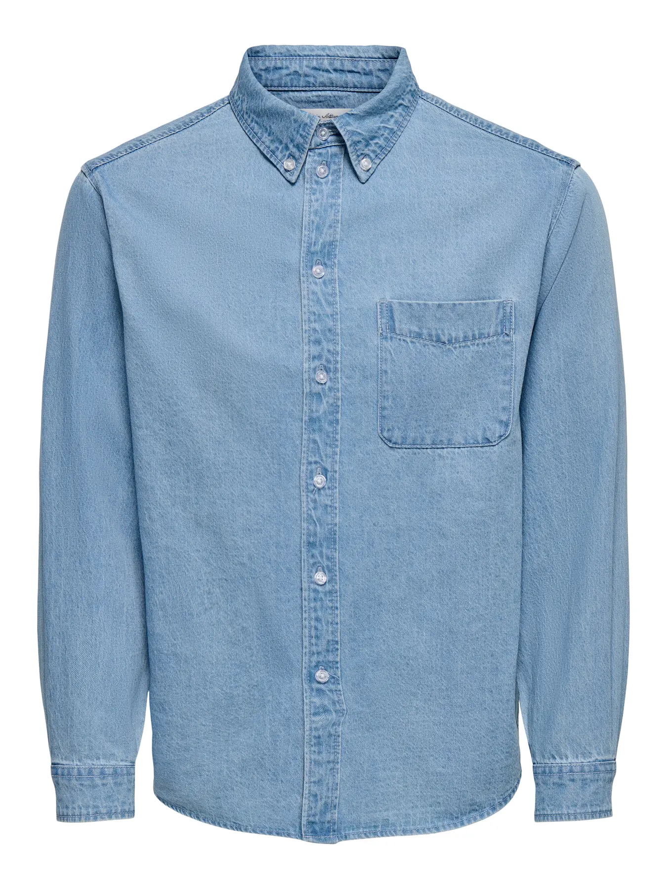 Only and Sons miesten farkkupaita ONSOrson Regular YFM DNM Shirt, Light Blue Denim