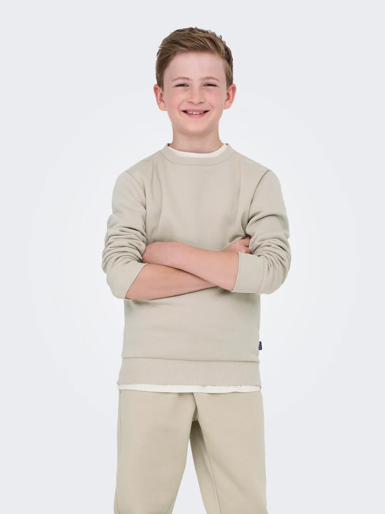 Only and Sons Junior lasten collegepaita OSJCERES CREW NECK SWEAT NOOS, beige
