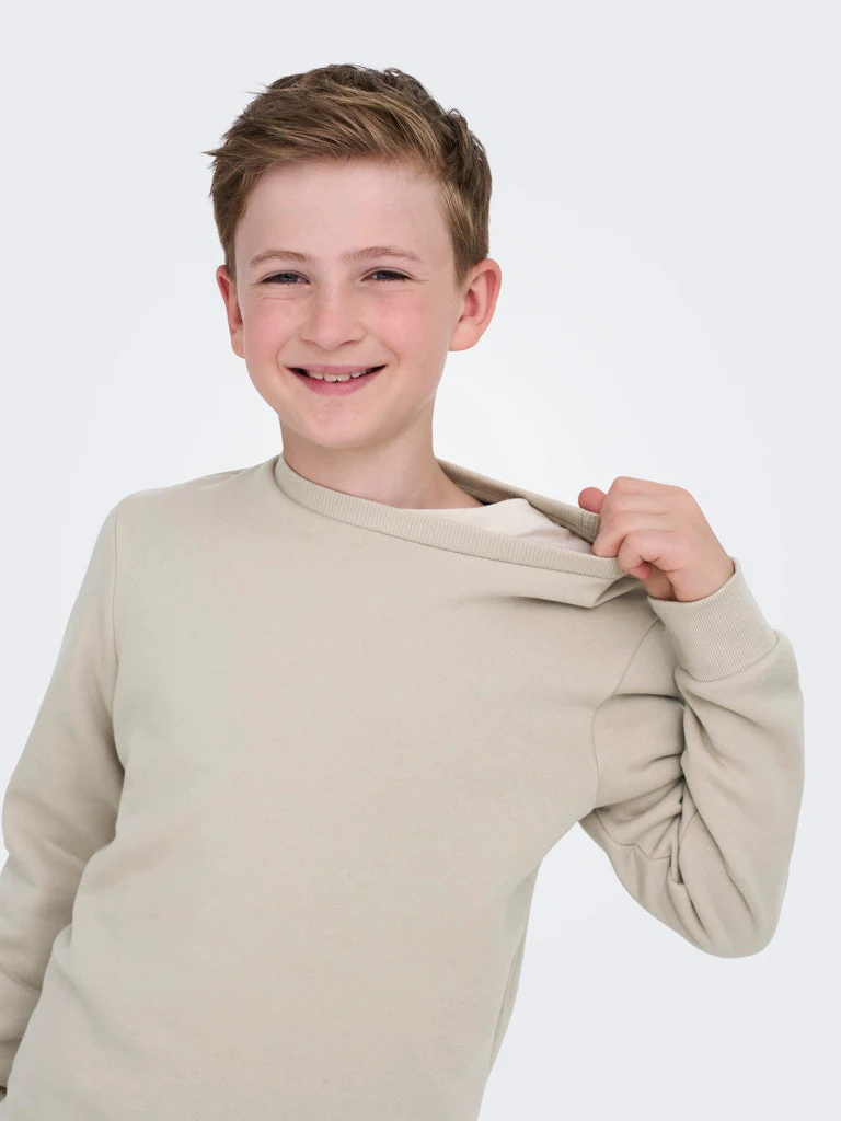 Only and Sons Junior lasten collegepaita OSJCERES CREW NECK SWEAT NOOS, beige - Image 6