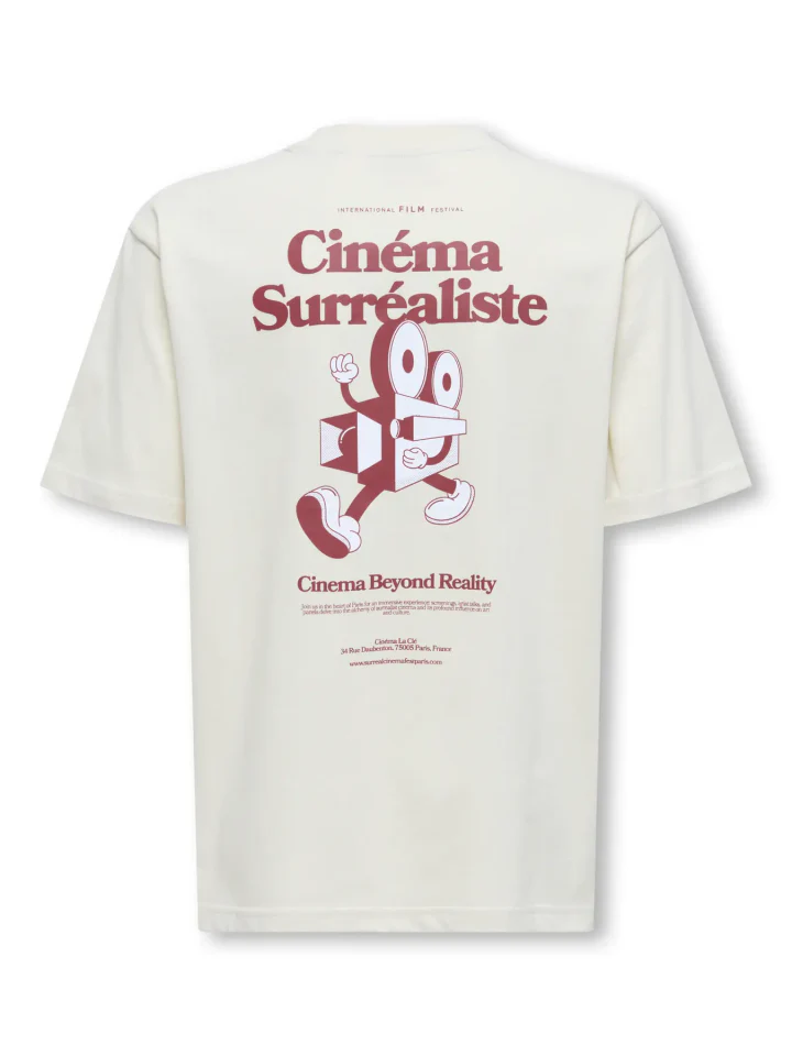 Only and Sons Junior lasten t-paita OSJFREDO RLX Cinema SS Tee, pastellinvihreä - Image 2