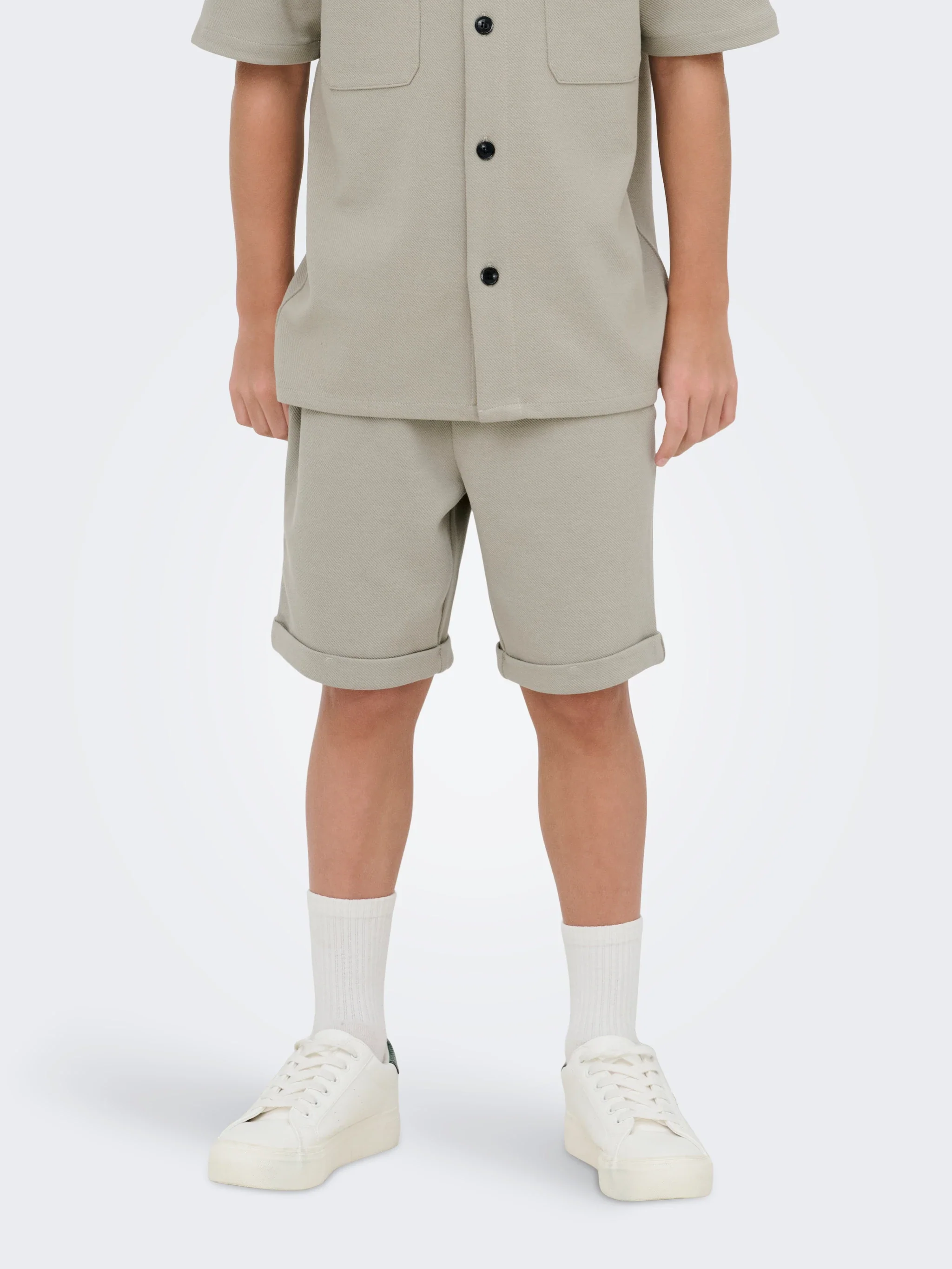 Only and Sons Junior lasten shortsit OSJNEW Kodyl Sweatshorts, beige - Image 6