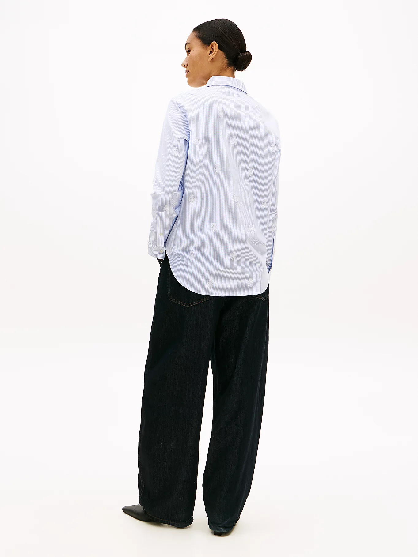 Tommy Hilfiger naisten paitapusero Oxford AOP Relaxed Shirt, vaaleansininen - Image 2
