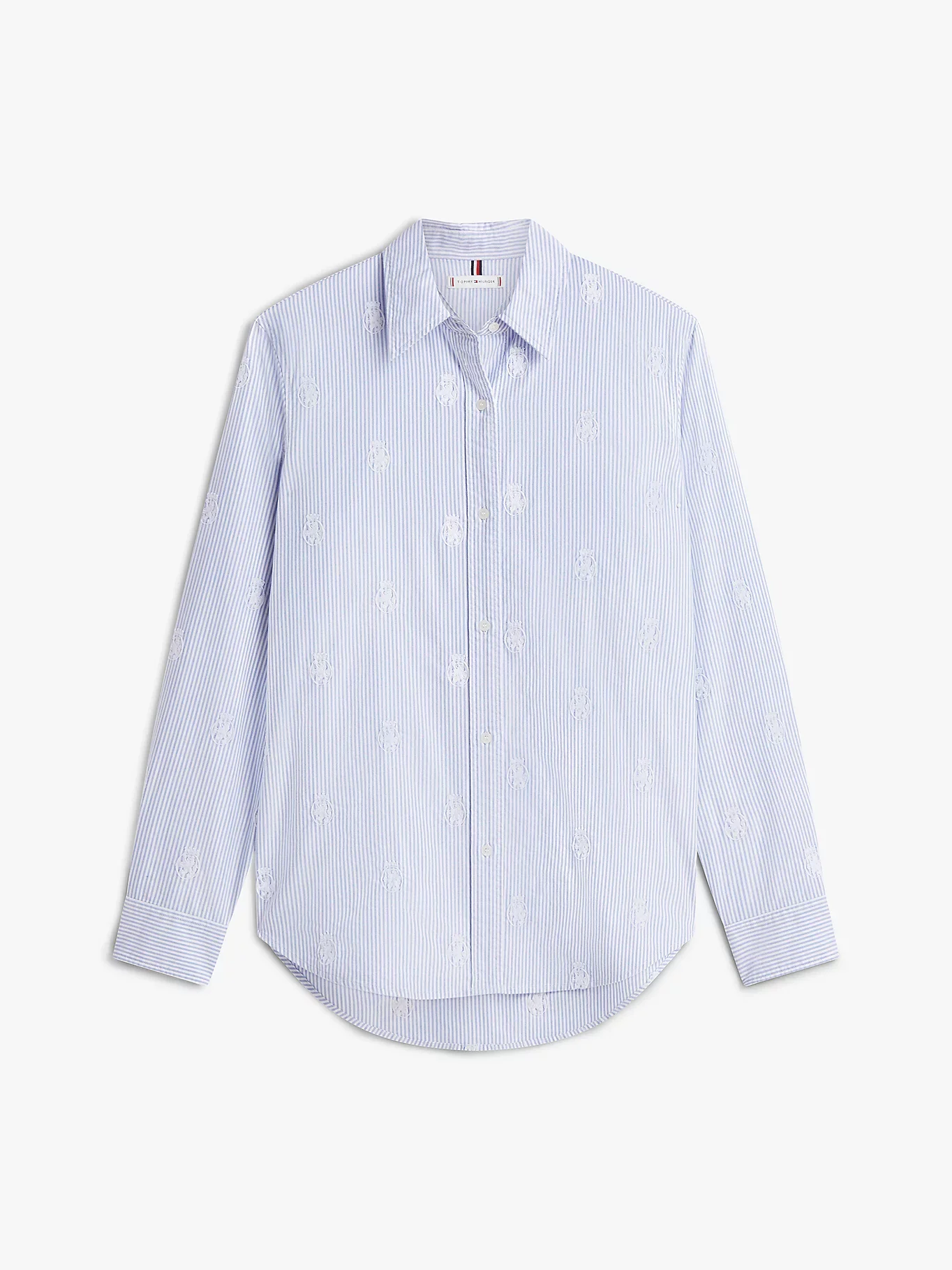 Tommy Hilfiger naisten paitapusero Oxford AOP Relaxed Shirt, vaaleansininen - Image 5