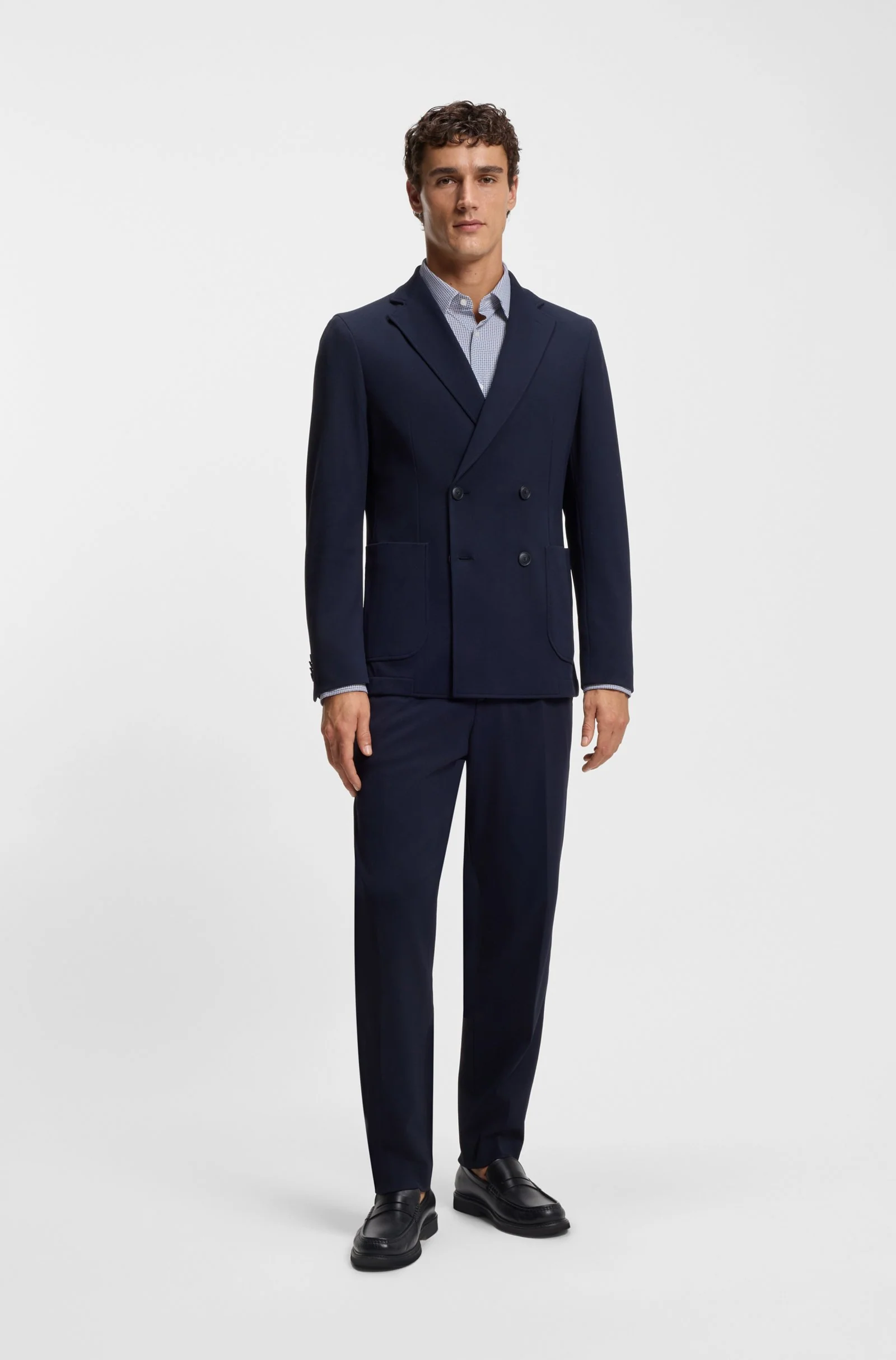 Hugo Boss miesten kauluspaita P-HANK-S-K-261 Performance Stretch, sininen - Image 4