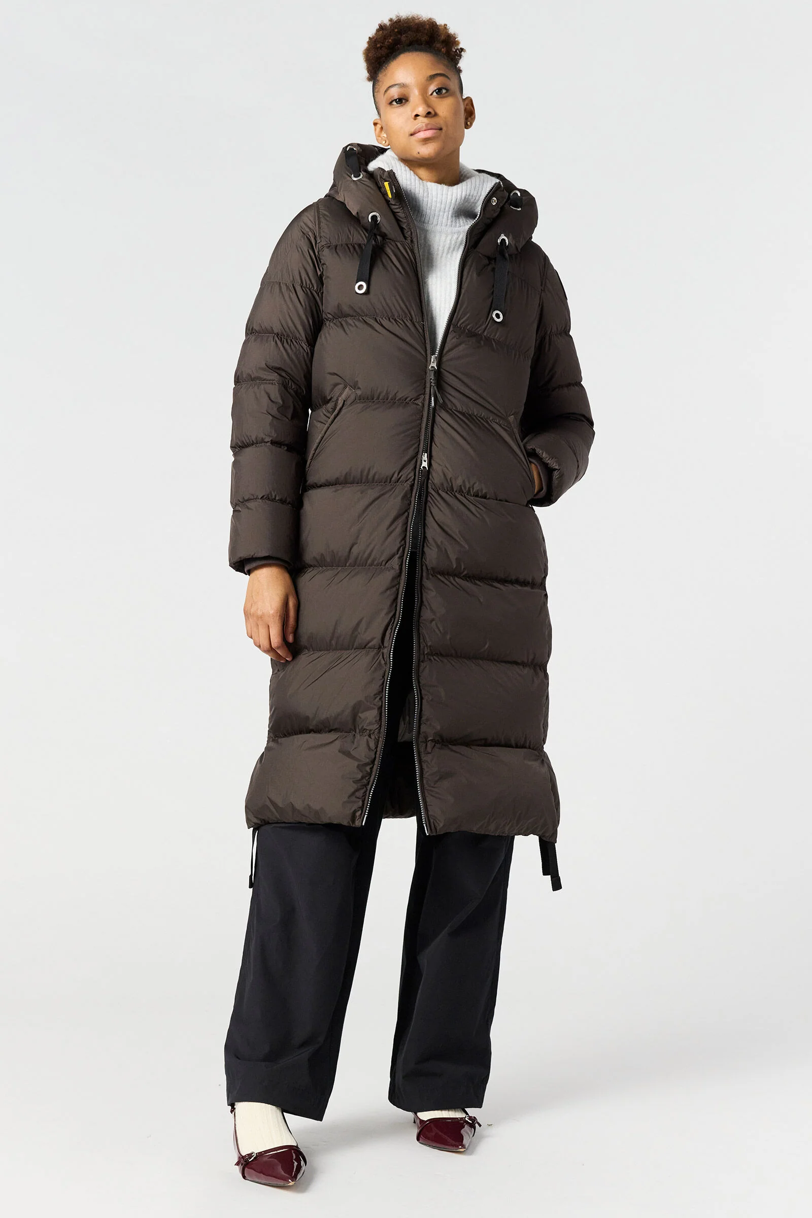 Parajumpers Naisten Untuvatakki PANDA-W DOWNJACKET Tummanruskea - Image 5