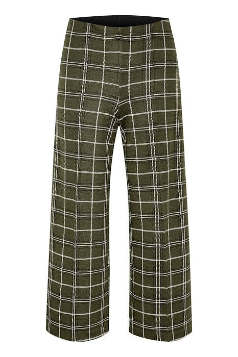 Part Two housut, ILISAN PANT Vihreä Ruutu