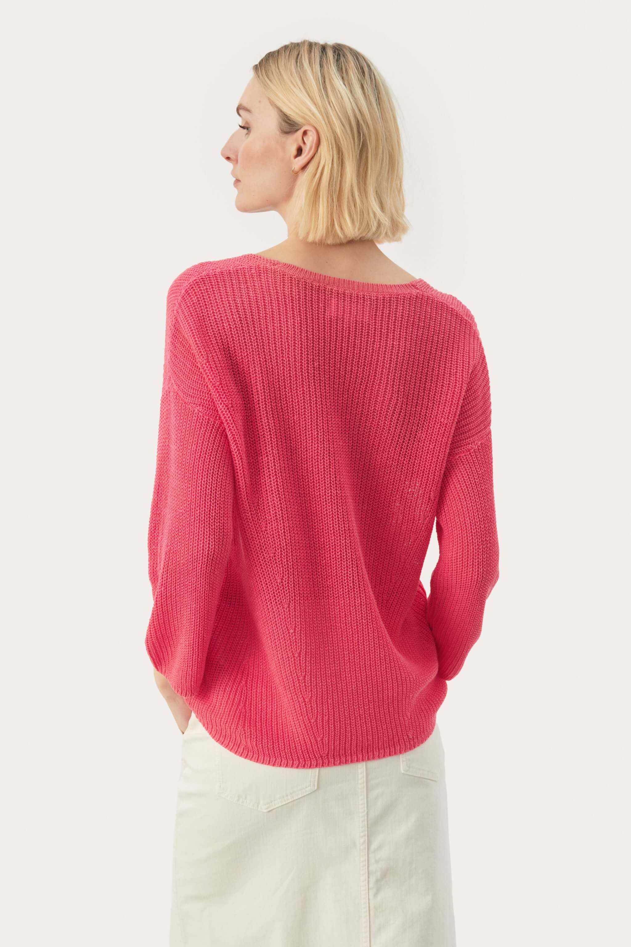 Part Two Naisten Neule, ETRONA PULLOVER Pinkki - Image 3