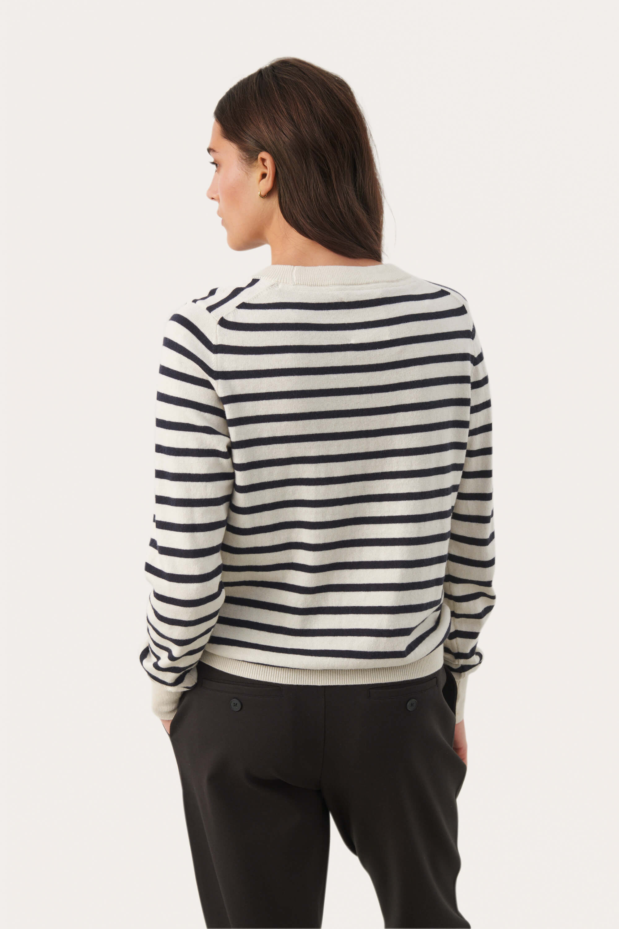 Part Two Naisten Neule, GERTIEPW Stripe, Navy - Image 2