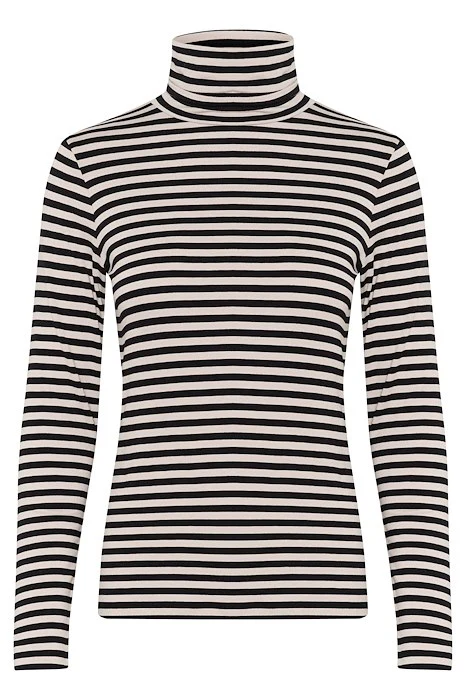 Part Two Naisten Pitkähihainen T-Paita, EFINAS RAITAPOOLO French Oak Stripe - Image 2