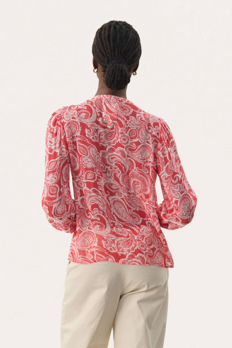 Part Two naisten pusero, NESMAPW SH Bittersweet Paisley Print - Image 3