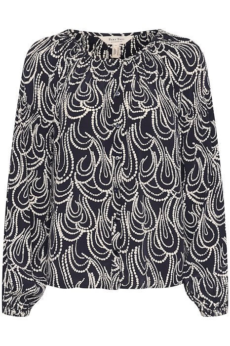 Part Two Naisten Pusero, PANTHERAPW SH Dark Navy Dot Chain - Image 2