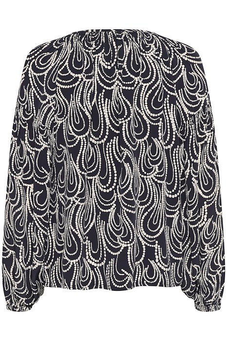 Part Two Naisten Pusero, PANTHERAPW SH Dark Navy Dot Chain - Image 3